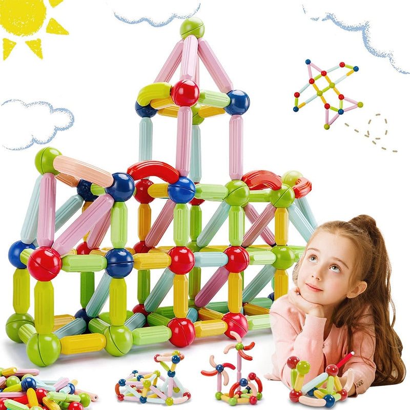 Blocos de Construção Magnéticos - Infantil - Canto da Criança