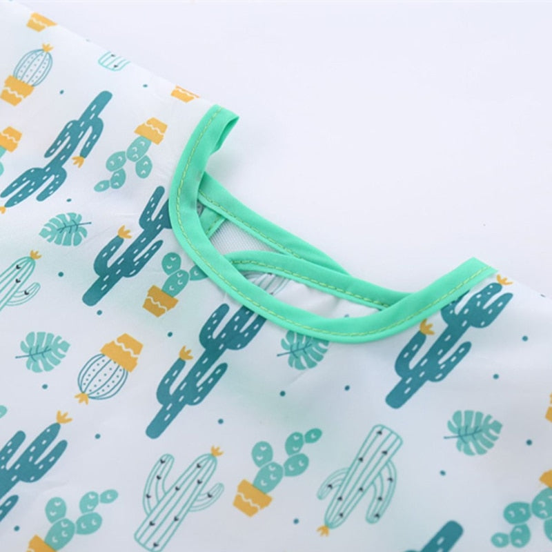 Avental de manga comprida para bebês - à prova - Canto da Criança